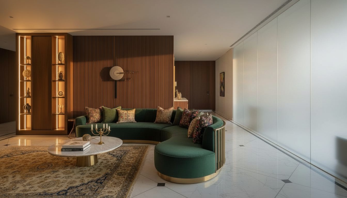 Same glass wall frosted for privacy